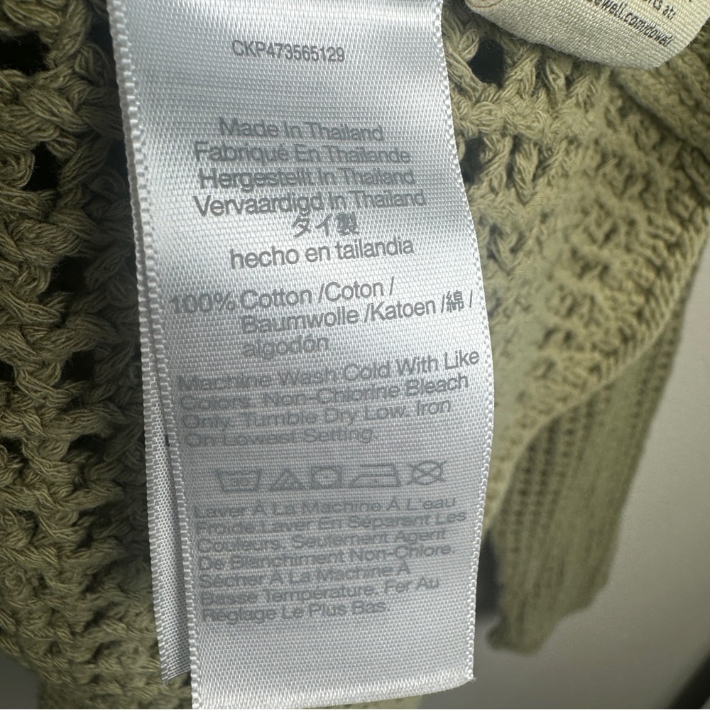 Madewell Oversize Open Stitch Fisherman Pullover Sweater Heather Seedling NEW - Picture 8 of 8